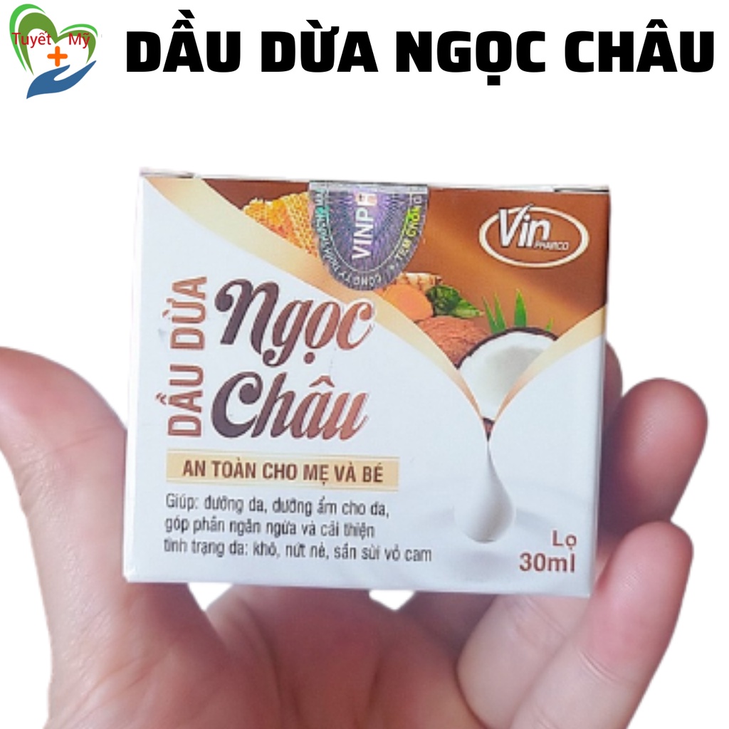 Dầu Dừa Ngọc Châu, An Toàn Cho Mẹ Và Bé, Giúp Dưỡng Ẩm Cho Da, Da Khô, Nứt Nẻ, Sần Sùi