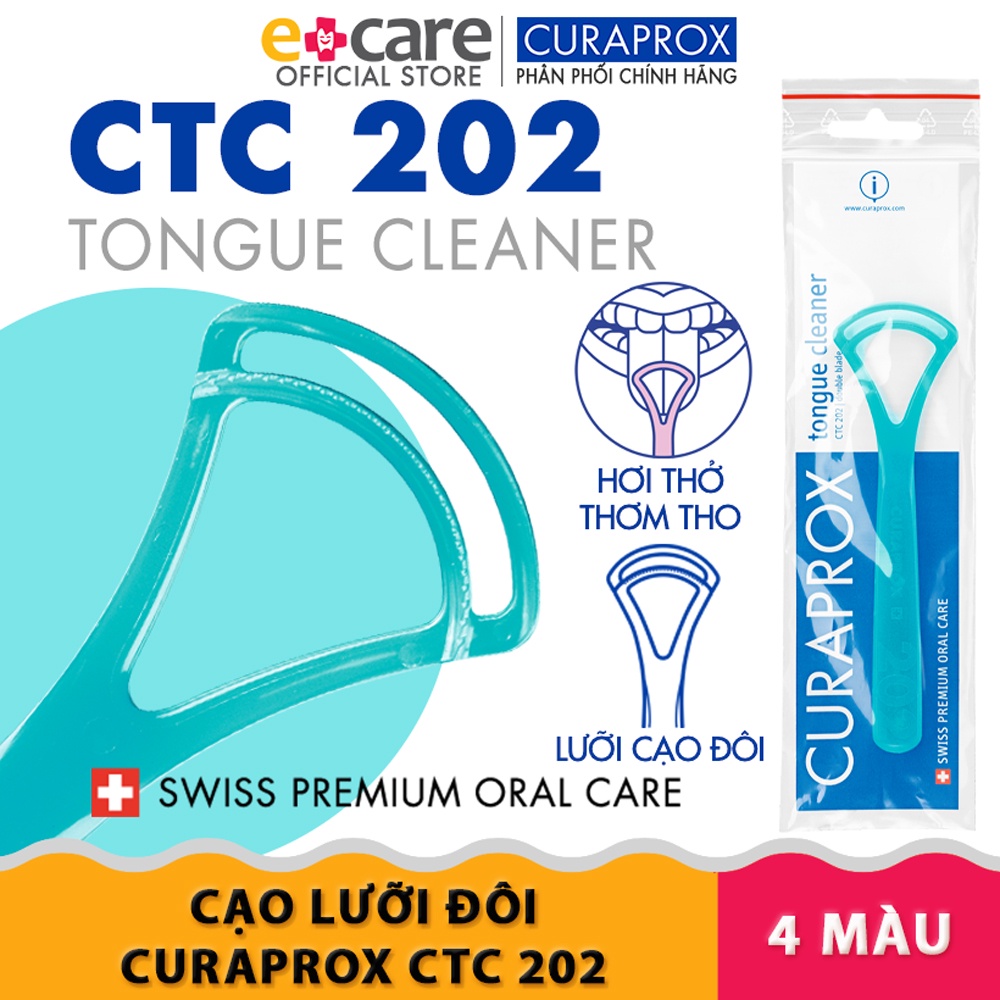 Cạo lưỡi đôi Curaprox CTC 202 Thụy Sĩ