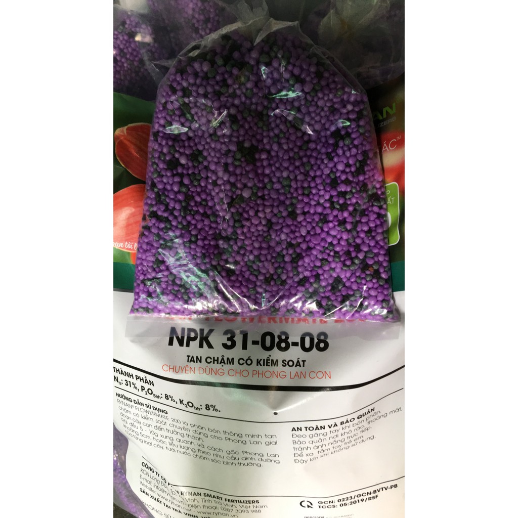 Phân Bón Thông Minh Rynan Npk 31 - 08 - 08 Gói 500Gr Chia Từ Bao 20Kg