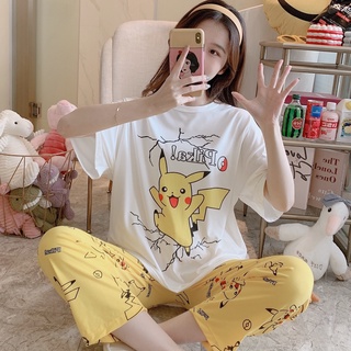 Pikachu Hoạt Hình In Đồ Ngủ Mùa Hè Mới Quần Lót Nữ Tay Ngắn Quần Ngọt Ngào Và Dễ Thương Bộ Đồ Rời Thường Ngày Dịch Vụ Tại Nhà
