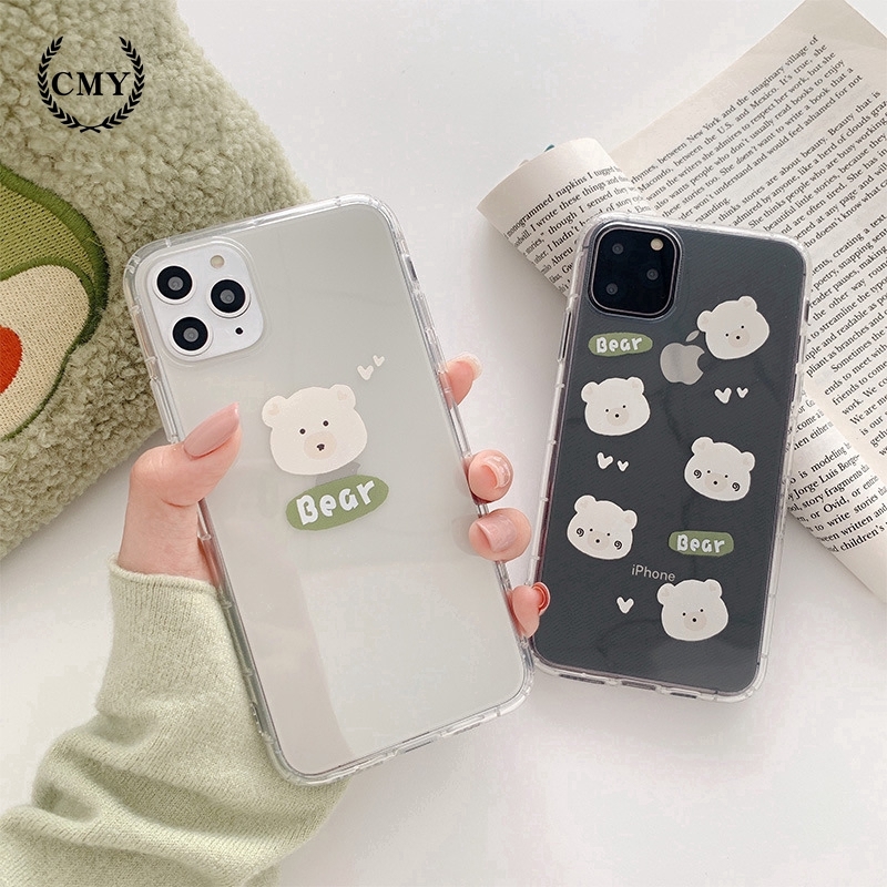 Ốp điện thoại TPU silicon hình gấu trắng cho iPhone11/11Pro 11pro Max X XR XS XS MAX 78 plus SE | BigBuy360 - bigbuy360.vn