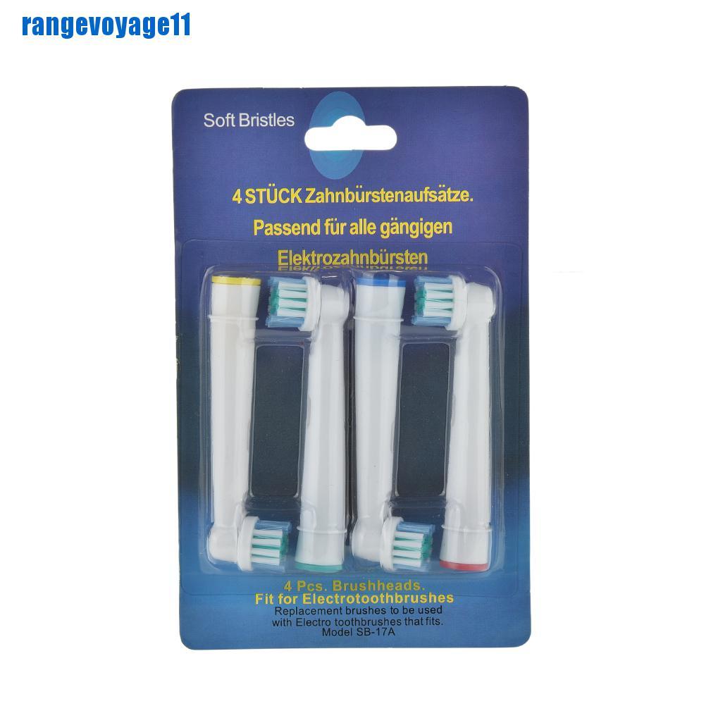 Bộ 4 Đầu Bàn Chải Đánh Răng Điện Eb17-4 Thay Thế Cho Braun Oral