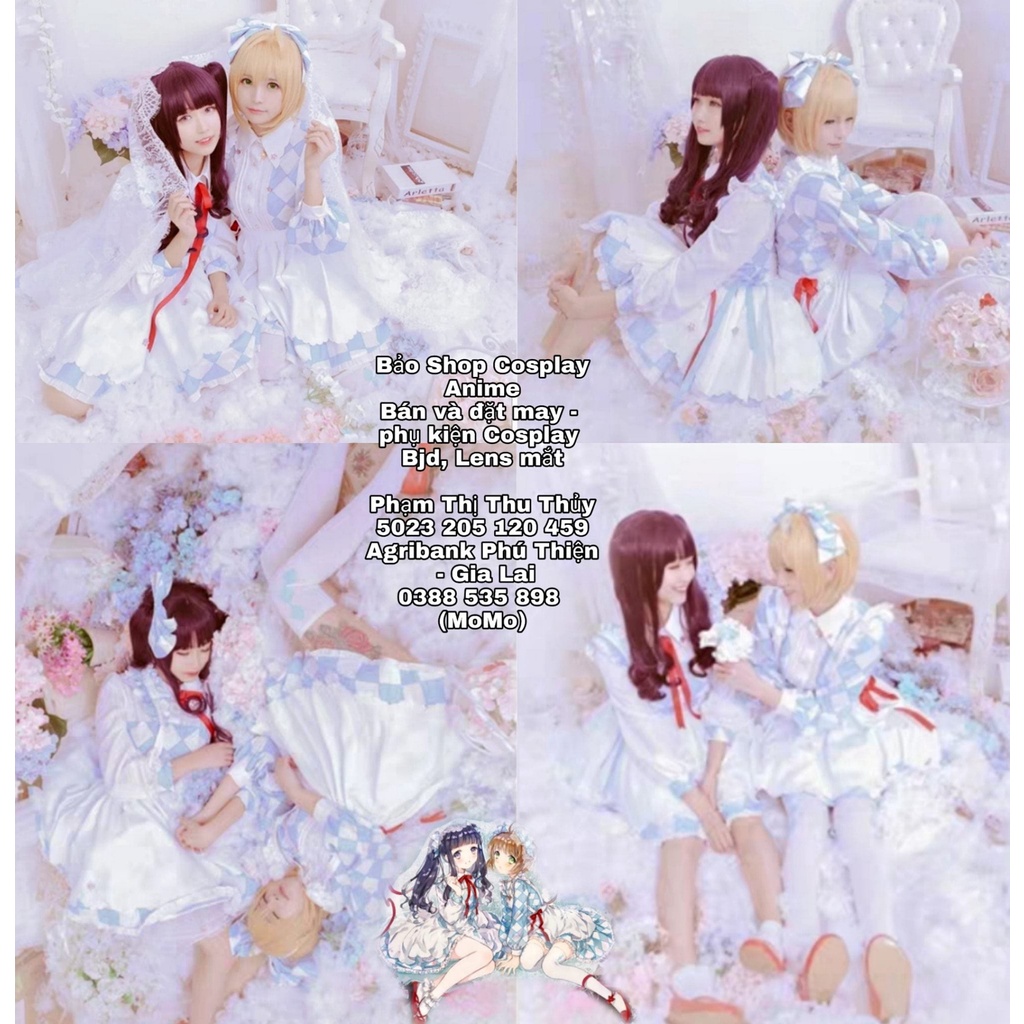 ( Sẵn ) Costume Sakura New ( Quần Áo Cosplay Sakura Mới ) hãng Elf Made ( Thủ Lĩnh Thẻ Bài ) ( Bảo Shop Cosplay Anime )