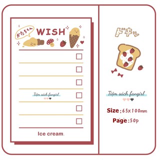 Giấy nhớ sticky note memo daily checklist