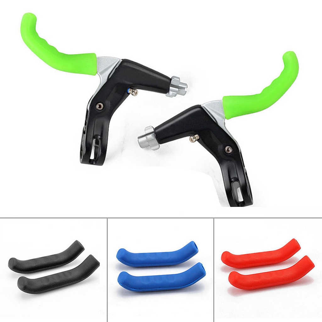 Brake Handle Silicone Sleeve Mountain Road Bike Dead Fly Type Lever Protection Cover Bicycle Sets Silicone Black