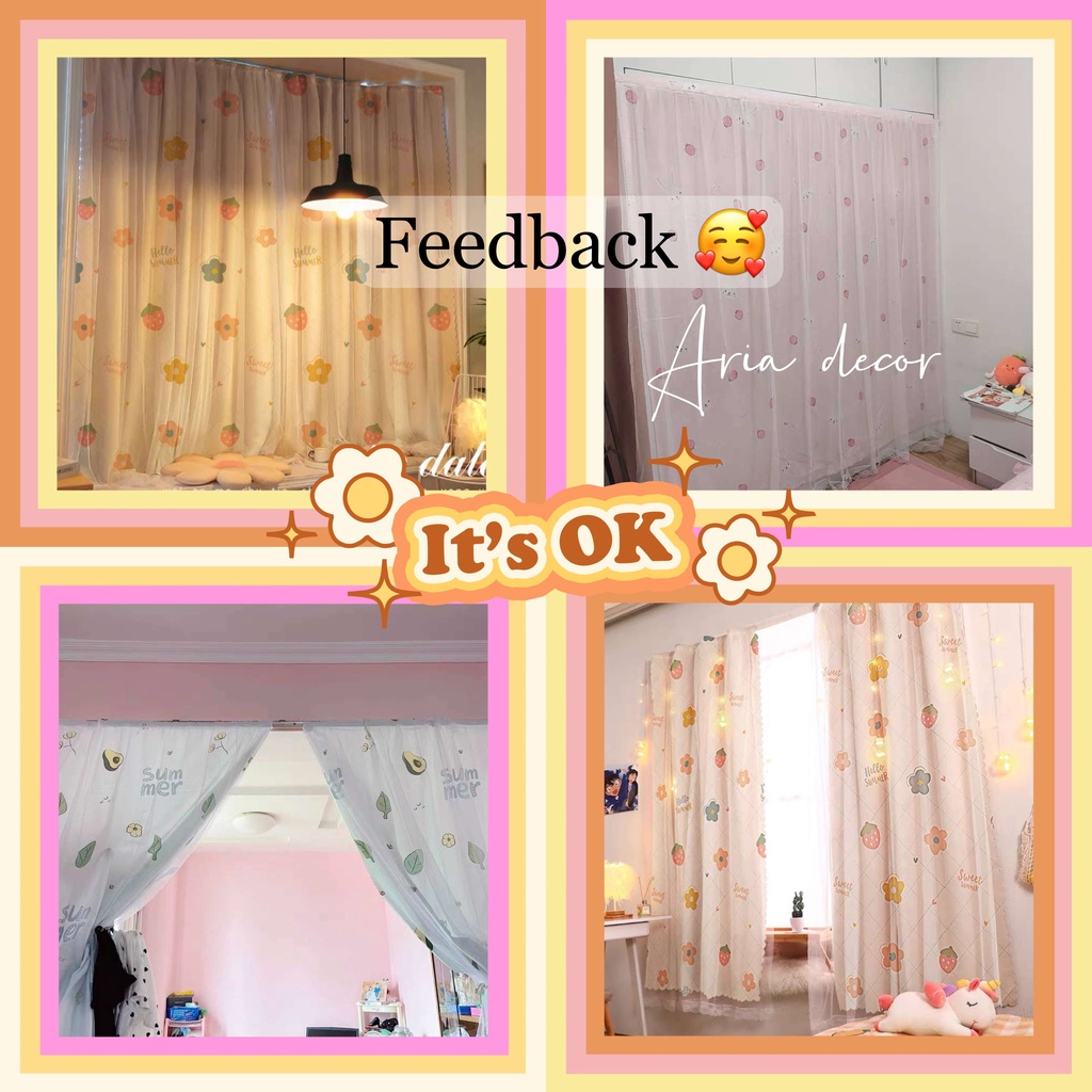 ❤️FREE SHIP❤️Rèm cửa sổ - phòng ngủ dán tường, rèm chống nắng may sẵn treo không cần khoan đục