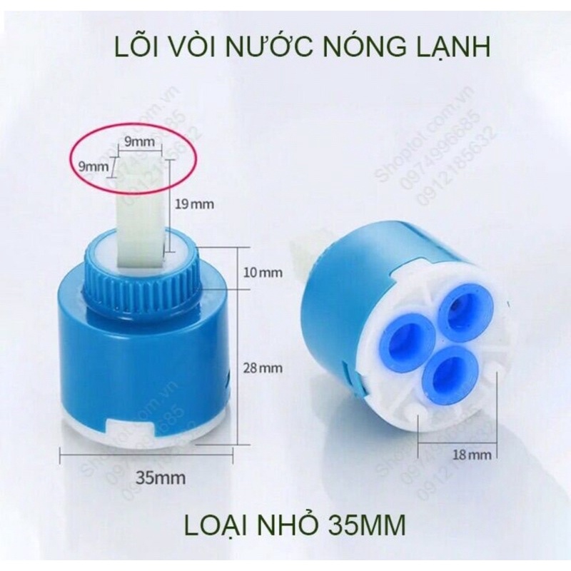 Lõi sen tắm nóng lạnh , óc sen chia nước chân thấp