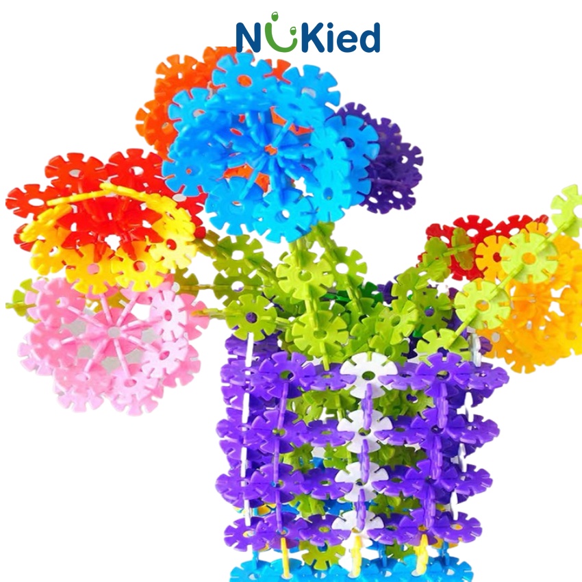 Đồ Chơi Cho Bé Lắp Ghép Xếp Hình Bông Tuyết Nhiều Màu Sắc _Sách Hướng Dẫn_ Đồ Chơi Thông Minh