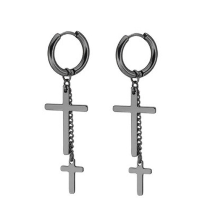 Bông Tai Nam KPOP Titan Không Đen TT 1691