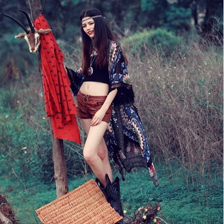 Áo khoác cardigan chiffon dáng dài in họa tiết dân tộc phối tua rua thời trang mùa hè cho nữ
 | BigBuy360 - bigbuy360.vn