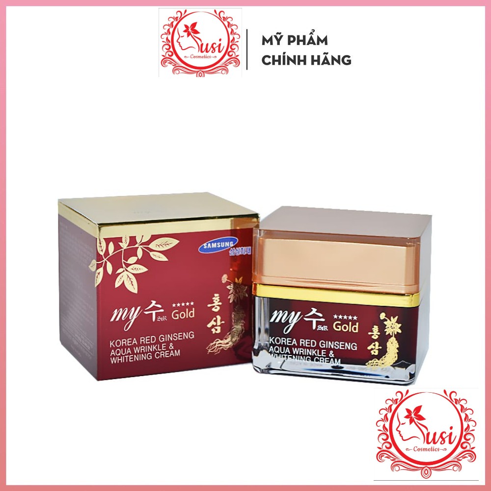 (DATE MỚI) Kem Hồng Sâm My Gold Korea Red Ginseng Aqua Wrinkle & Whitening Cream