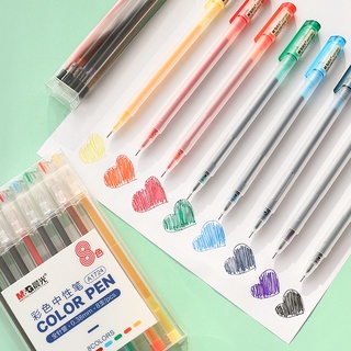 Bộ bút gel nhiều màu sắc ngòi 0.38mm + ruột thay thế kiểu hàn quốc dễ thương