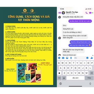 Xịt thơm miệng thảo mộc 37