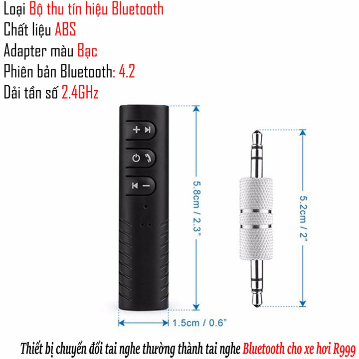 Thiết Bị Chuyển Đổi Tai Nghe Thường Thành Tai Nghe Bluetooth R999