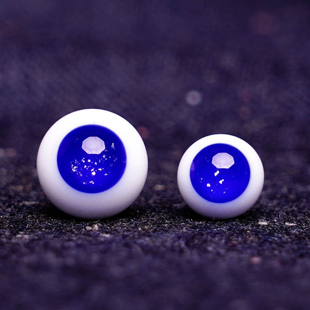 Mắt Thủy Tinh Hình Thú Cho Búp Bê BJD 8mm/10mm Màu Xanh Dương/Đen Chất Lượng Cao