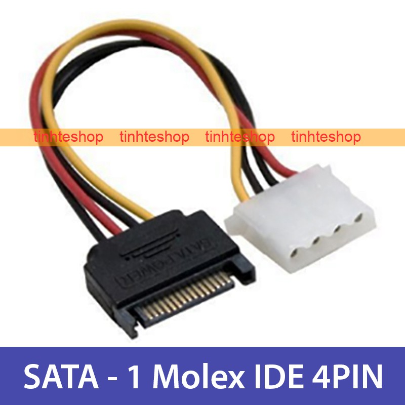 Cáp chuyển nguồn SATA ra Molex IDE 4PIN 20Cm - Cấp nguồn cho HDD DVD