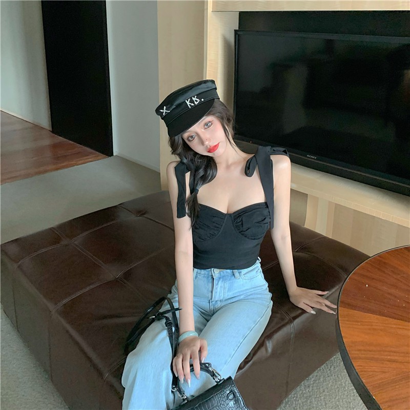 Áo sơ mi hai dây kiểu nữ Emilyshop ulzzang