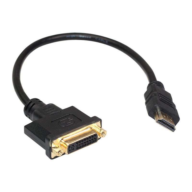 Top Quality 1FT 0.3M HDMI to DVI DVI-D 24+5 Adapter Gold Plated Male to Female Cable for HDTV 1080P HD Converter Adapter