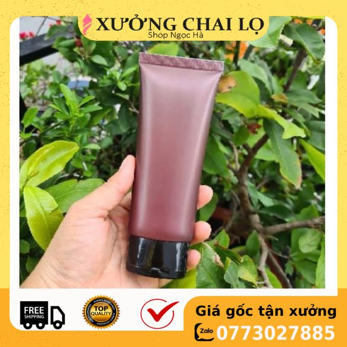 Tuýp Chiết Mỹ Phẩm ❤ GIÁ RẺ NHẤT ❤ Tuýp Nhựa Nâu 100ml nắp lật chiết mỹ phẩm, đựng gel, sữa rửa mặt , phụ kiện du lịch