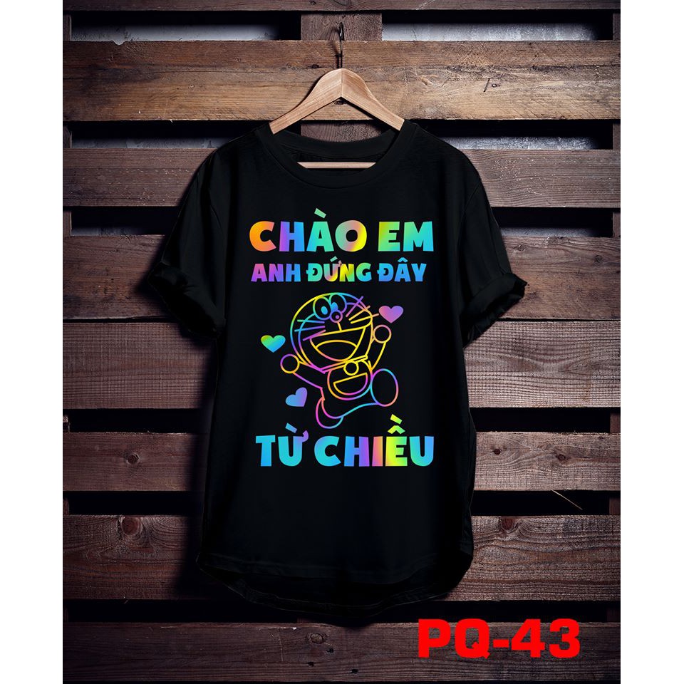 Áo phông phản quang bảy màu Chào em, anh đứng đây từ chiều, form rộng tay lỡ chất Cotton freesize cho nam và nữ MODY