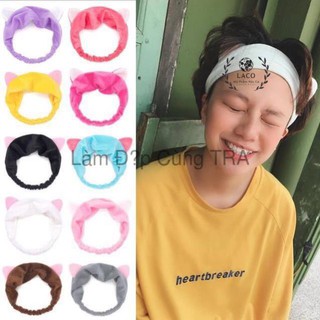 Băng đô tai mèo Hàn Quốc dễ thương 10 màu - Băng đô rửa mặt