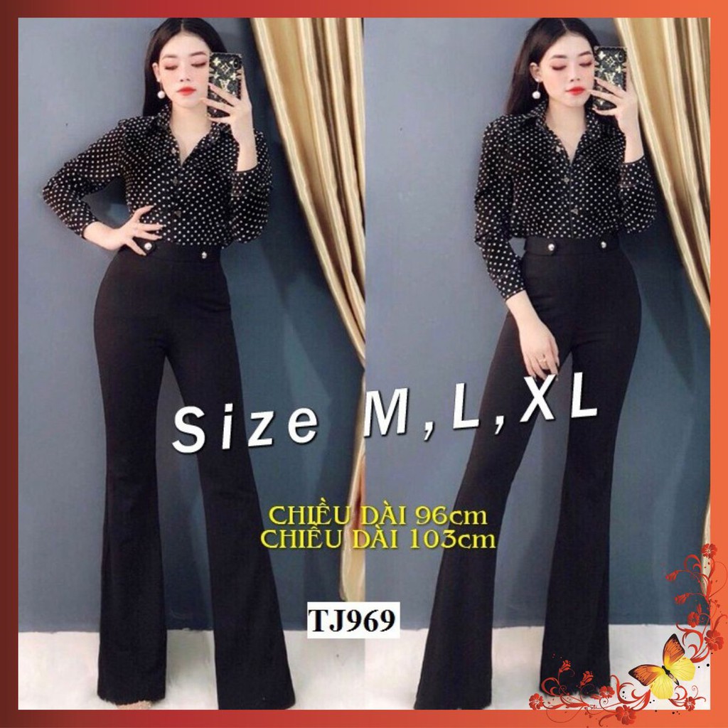 Đồ Bay Đẹp 💥FREESHIP💥 Jum dài ống loe áo bi dây kéo lưng xinh xắn TJ969