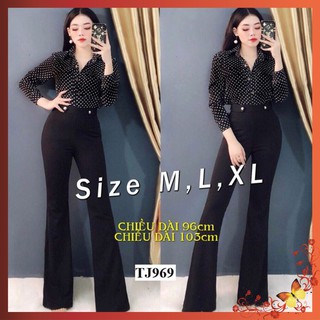 Đồ Bay Đẹp 💥FREESHIP💥  Jum dài ống loe áo bi dây kéo lưng xinh xắn TJ969