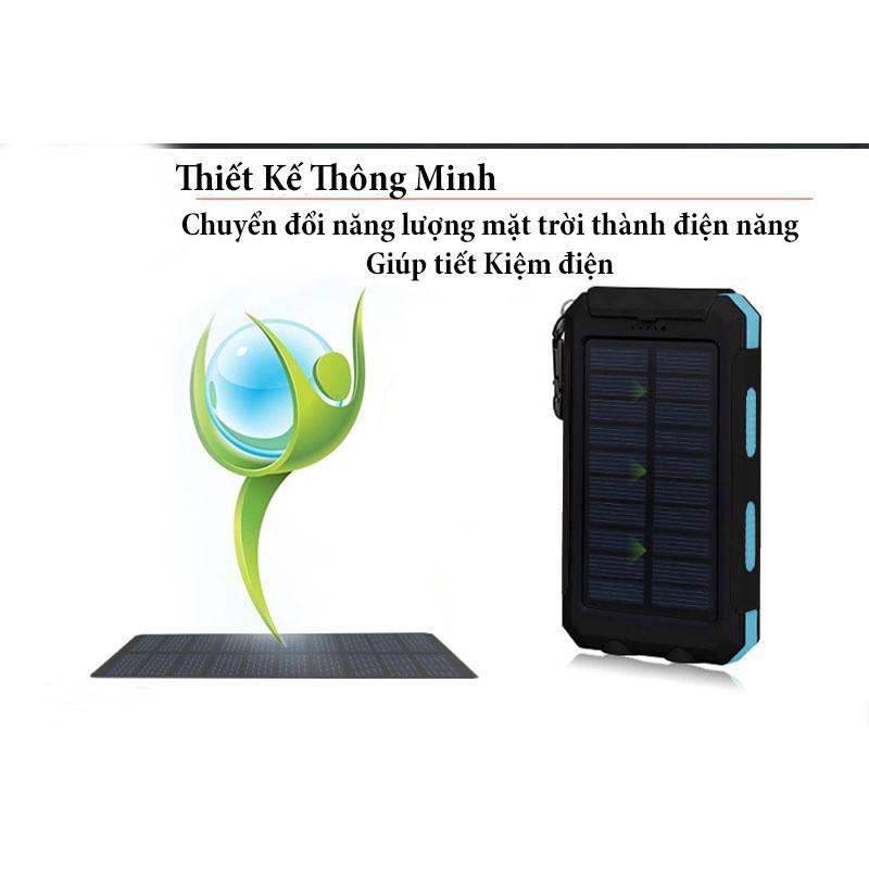 sạc dự phòng năng lượng mặt trời VTE PB-001 10000 mAh.h