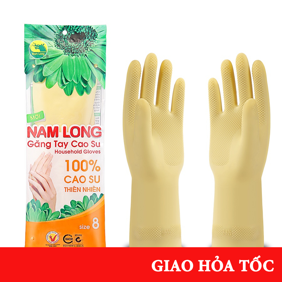 Găng Tay Cao Su Nam Long Size 8 - Size 9 ( Màu sắc ngẫu nhiên)