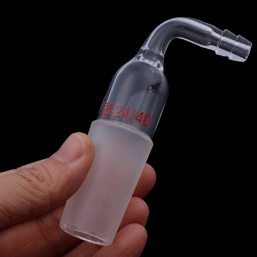 Đầu chuyển đổi từ thủy tinh sang ống cao su góc phải 24 / 40