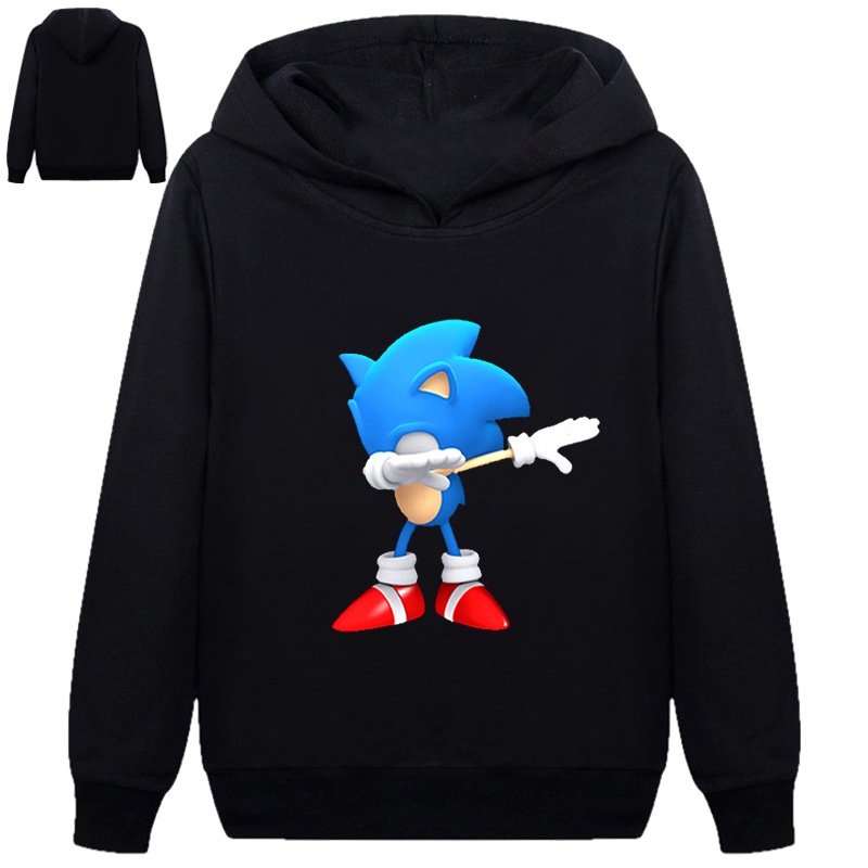 2021 Sonic dành cho trẻ em Hoodie bé trai bé gái áo dài tay trẻ em