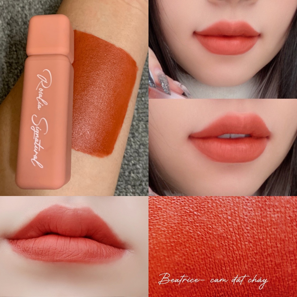 Son Cam Đất Siêu Lì Không Chì Lâu Trôi Kháng Nước Rosalia Từ Hoa Hồng Ngoại Hữu Cơ Em Màu Quốc Dân Cực Sang Chảnh