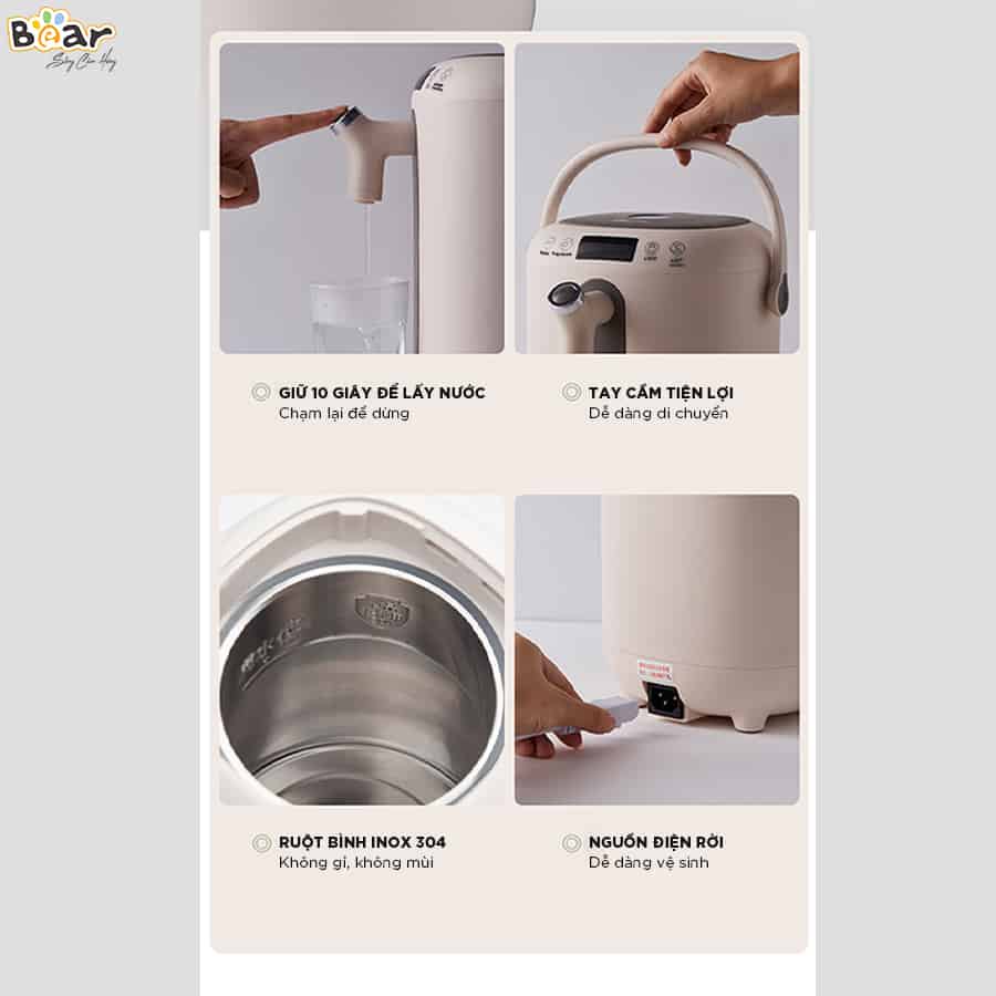Bình thủy điện Bear KE-B30V1, Bảo hành 18 tháng