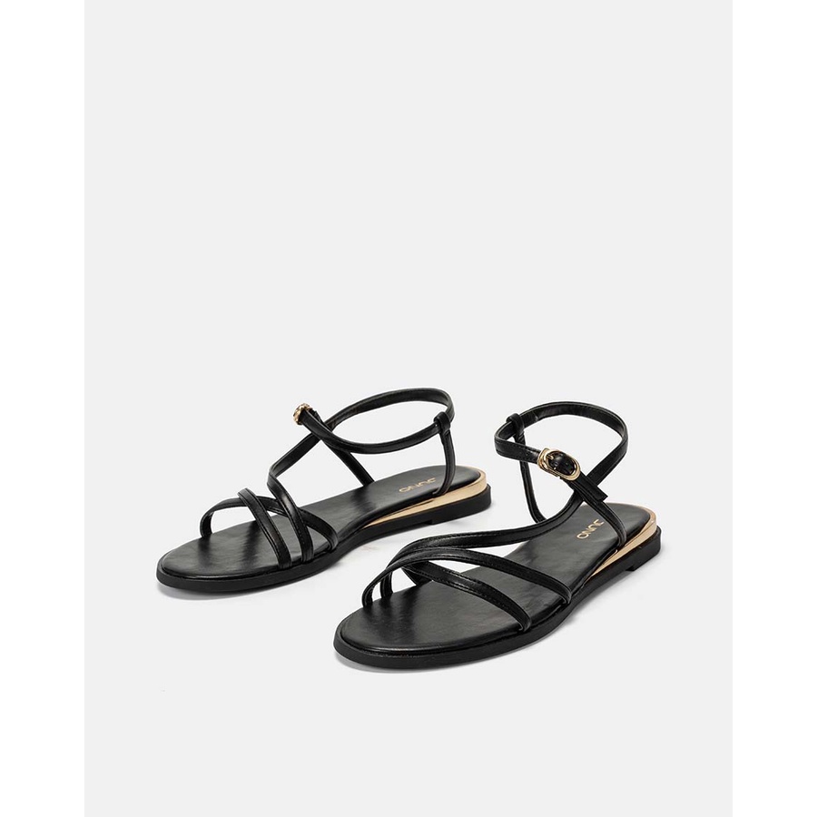 JUNO - Giày Sandal Mũi Tròn Quai Mảnh Bất Đối Xứng - SD03045