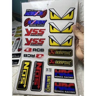 BỘ 16 TEM 3 MẮT - TEM LOGO DECAL - TEM NỔI