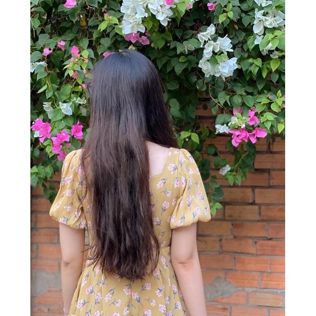 Đầm vàng hoa Ruchan