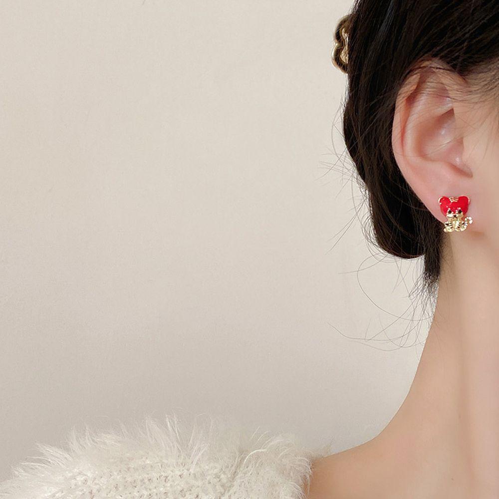 Hoa Tai Hình Con Hổ Mini Phong Cách Hàn Quốc Sang Trọng Đơn Giản Cho Nữ