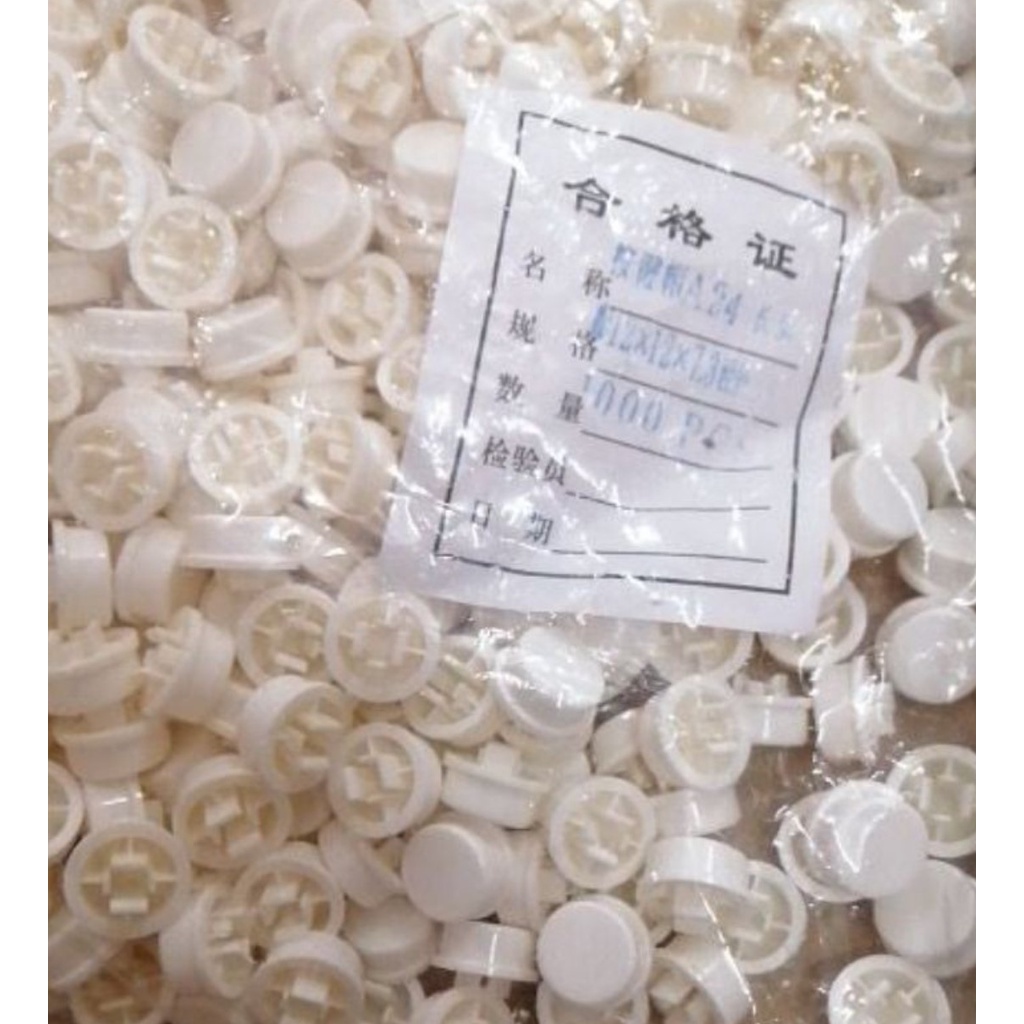 [10 CÁI] Nắp chụp nút nhấn 12x12 B3F-4055 Trắng