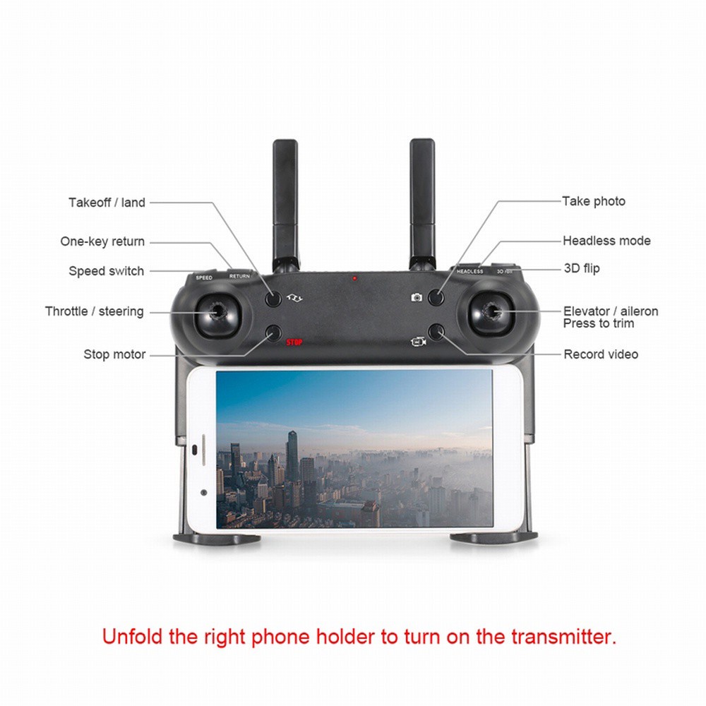 Điều khiển từ xa gấp gọn được mini phát tín hiệu cho máy bay trực thăng điều khiển từ xa