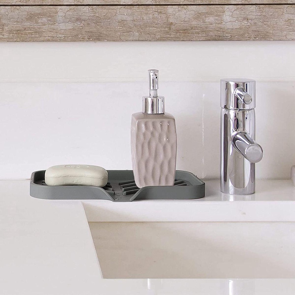 Mocho Khay Silicone Đựng Xà Phòng Có Lỗ Thoát Nước Sắp Xếp Gọn Gàng Cho Nhà Tắm