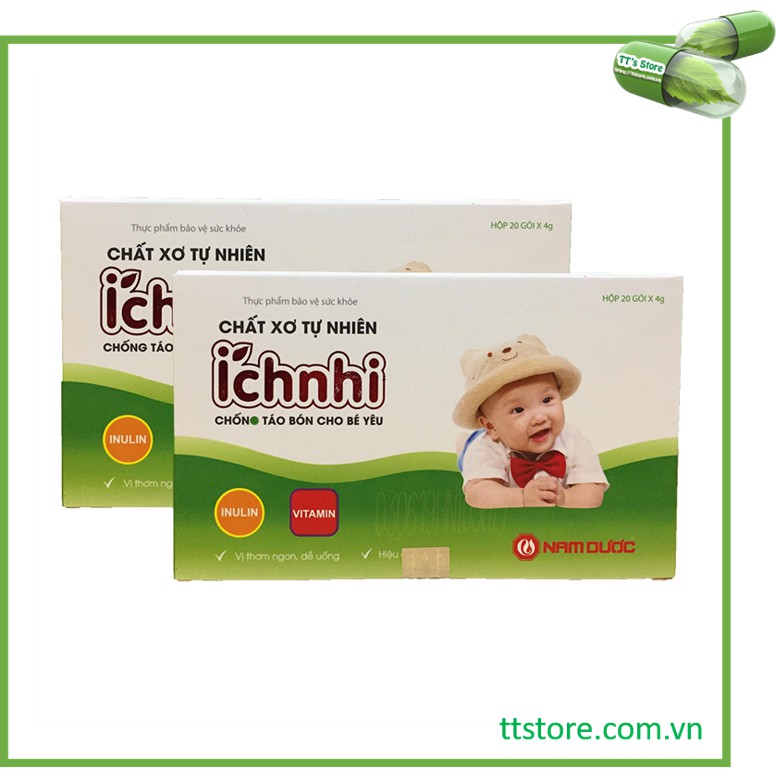 Chất xơ tự nhiên Ích Nhi Nam Dược (Hộp 20 gói) - Bé hết táo bón