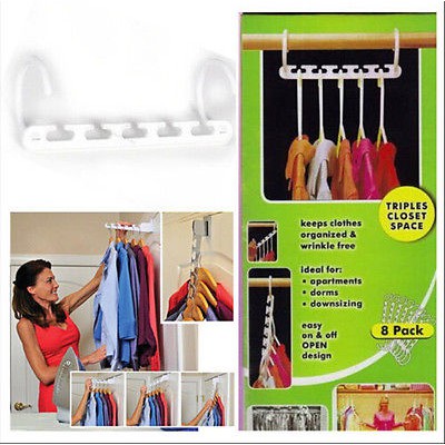 Bộ Móc Treo Quần Áo Đa Năng Wonder Hanger Hộp 8 Cái