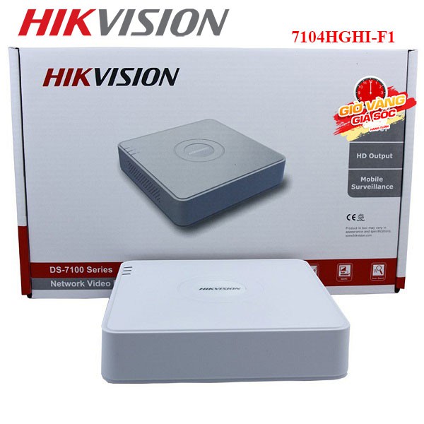 Đầu ghi Hikvision 4 kênh model DS-7104HGHI-F1 , đầu ghi hikvision 7104hghi