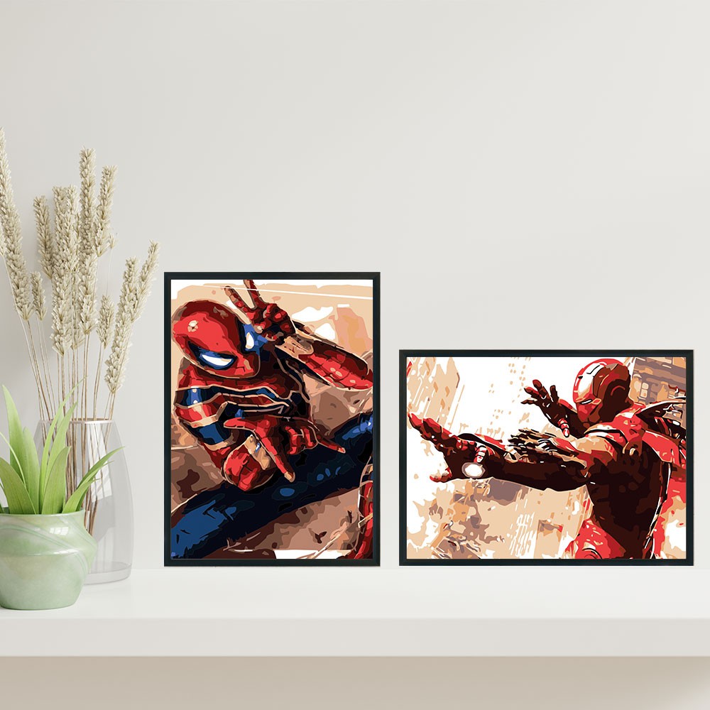 Tranh sơn dầu số hóa tự tô màu theo số - BỘ 2 TRANH VẼ SIÊU ANH HÙNG MARVEL CỰC CHẤT | BigBuy360 - bigbuy360.vn