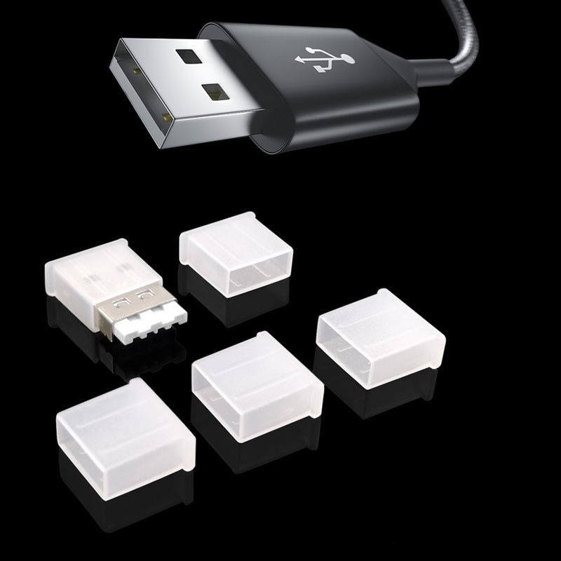 10Pcs/Set USB Type-c Protection Cap Cord Dust Plug Charger Cover/ Universal Transfer Cable Waterproof Cover with Rope