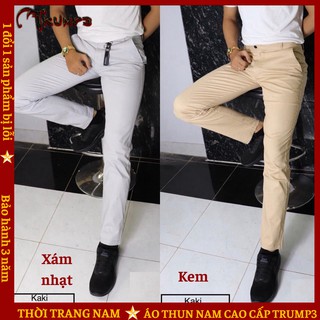 Quần Kaki Nam Cao Cấp 💝FREESHIP50K💝 Chất Vải Co Dãn Nhẹ Kiểu Dáng Tây Âu Cực Đẹp TRUMP3