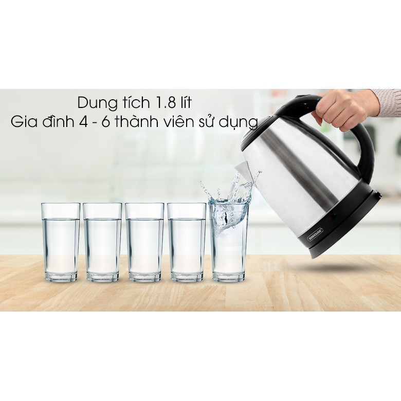 Ấm siêu tốc 1,8 lít Sunhouse SHD1182
