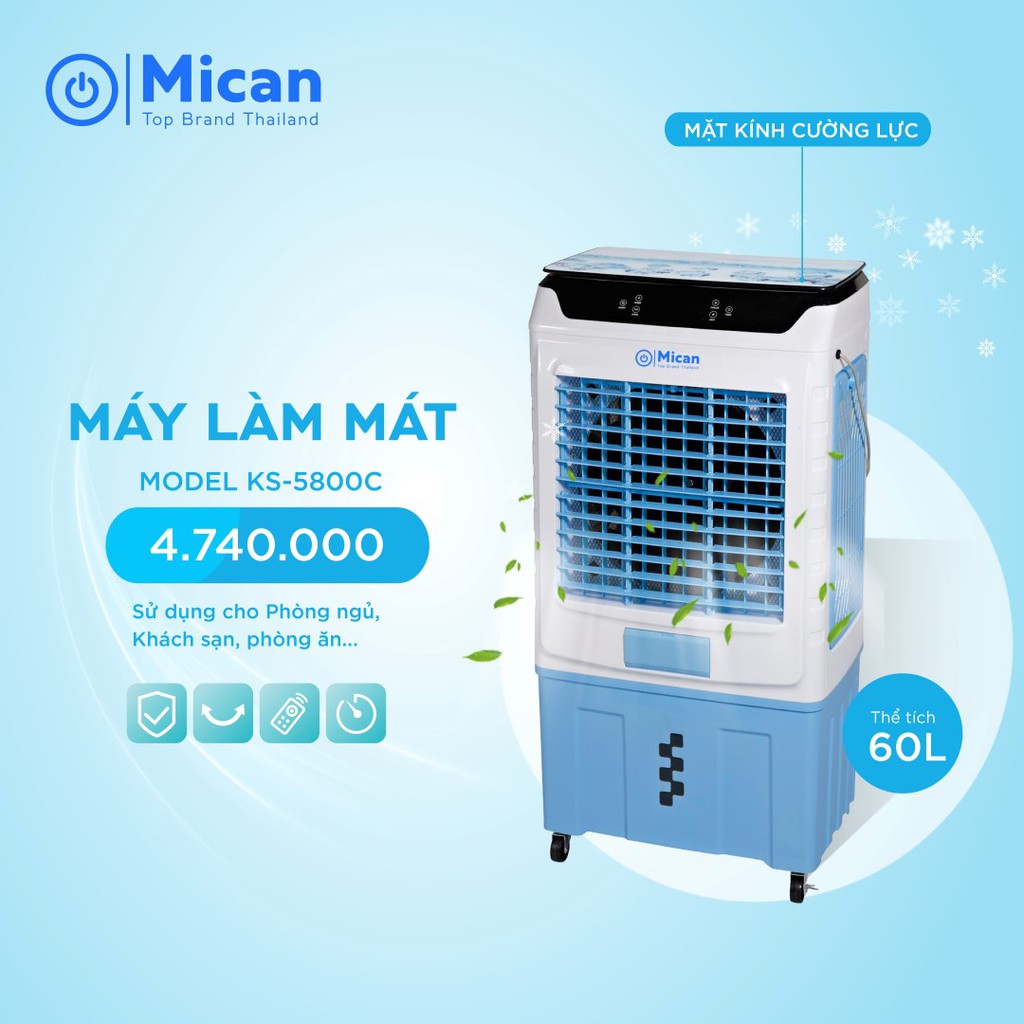 Máy làm mát không khí Mican Model KS - 5800C cho mọi nhà