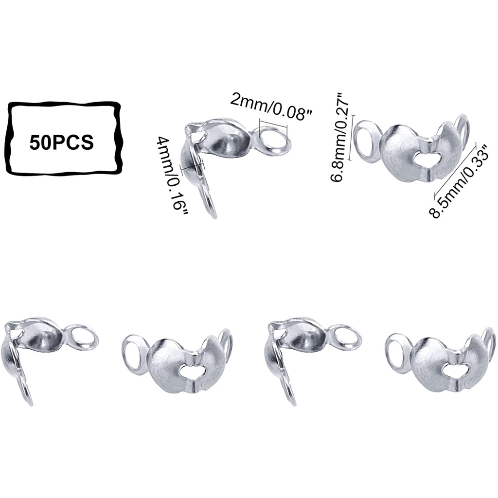 Set 10 / 200 nắp đậy đầu thắt nút BENECREAT bằng thép không gỉ tiện dụng