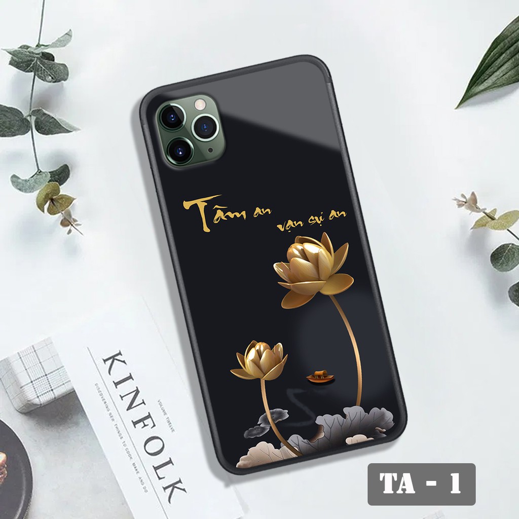 Ốp in iPhone 11 - iPhone 11 Pro - iPhone 11 Pro Max - iPhone 12 - iPhone 12 Pro - iPhone 12 Pro Max in hình Sen Vàng.